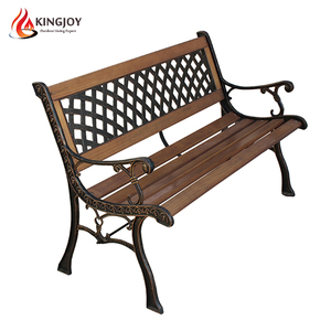 Banco de celosía de jardín de madera con parte trasera de tejido para patio trasero - Product Image 2