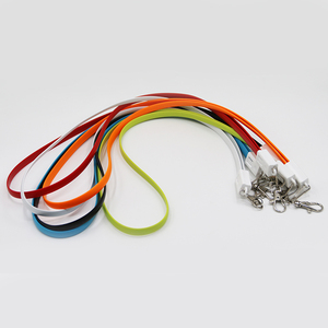 Yj moda logotipo personalizado 86 cm <span class=keywords><strong>2</strong></span> en 1 cordón USB <span class=keywords><strong>Cable</strong></span> de carga para Android y iPhone - Product Image 5