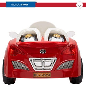 Batería de 12V para niños, grande, roja, manual, para montar en coche con música ligera - Product Image 3