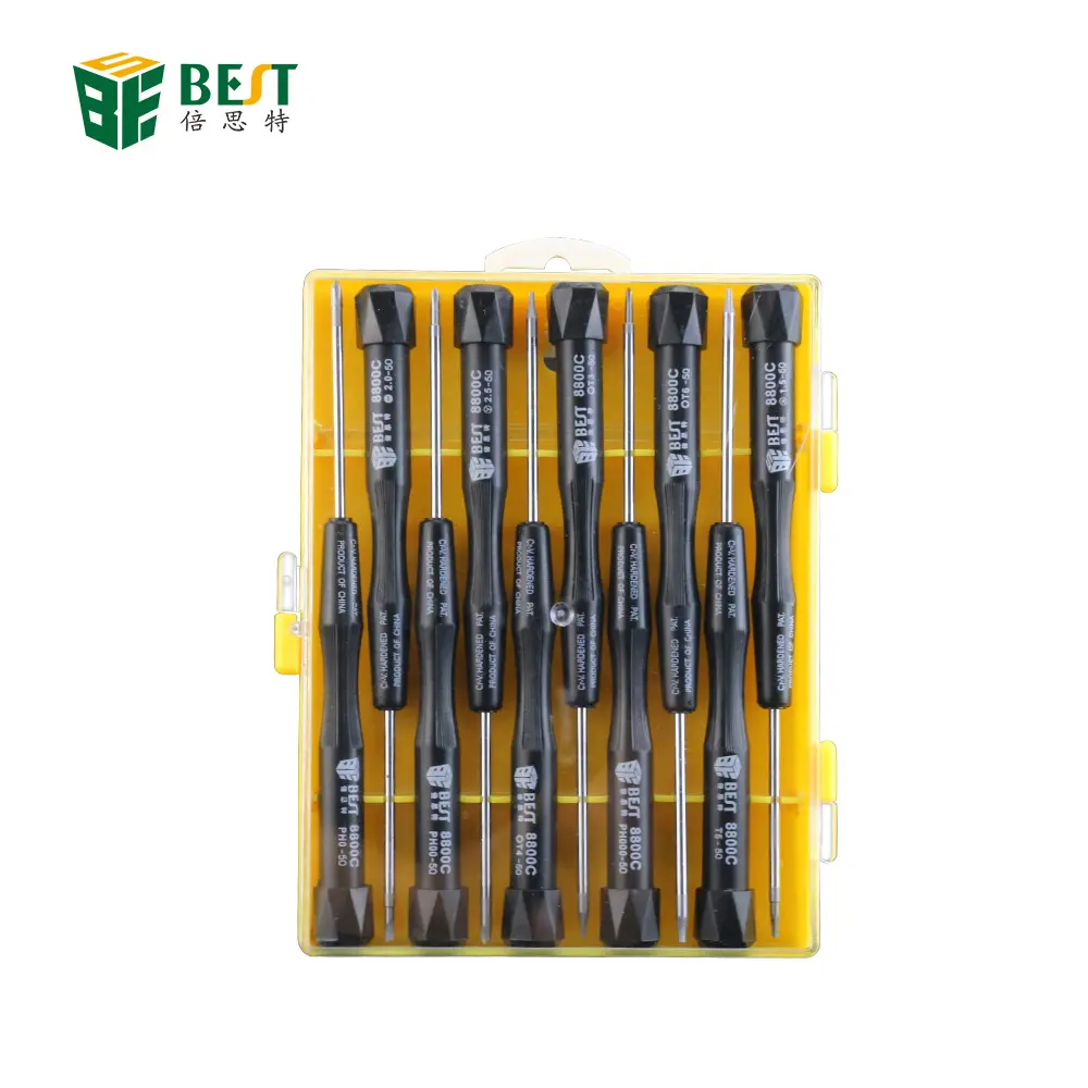 BST-8800E Precision Multi-purpose Magnetic 10 in1 Screwdriver Steel Set for iphone samsung repair open tool Screwdriver kit