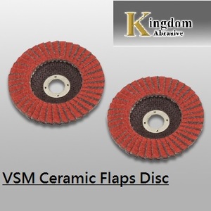 100% Abrasivos de cerámica VSM de alta calidad de 4 ", 4,5", 5 ", 7" Cerámica para disco de fregona y disco de aleta - Product Image 1