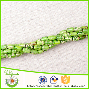 8 x 12 mm barrel shape cuentas de <span class=keywords><strong>jaspe</strong></span> imperial <span class=keywords><strong>verde</strong></span> para la pulsera del encanto - Product Image 1