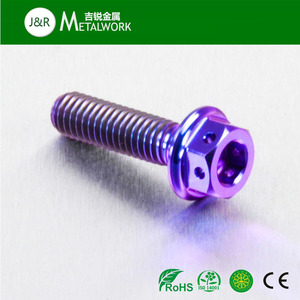 M8 Mạ Vàng Anodized Nhôm <span class=keywords><strong>Hex</strong></span> Mặt Bích <span class=keywords><strong>Bolt</strong></span> - Product Image 4