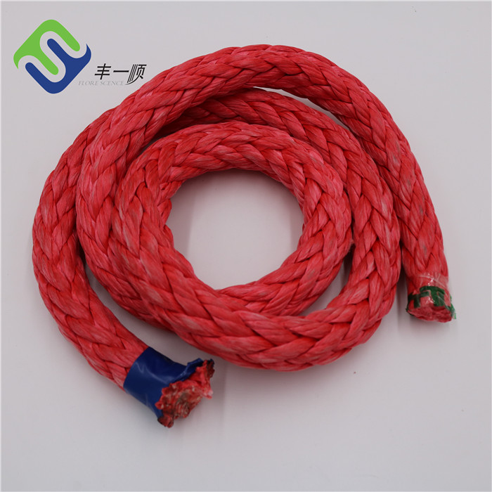 Heavy Duty 12 Strand Braided UHMWPE HDPE Mooring Rope Winch Towing Rope