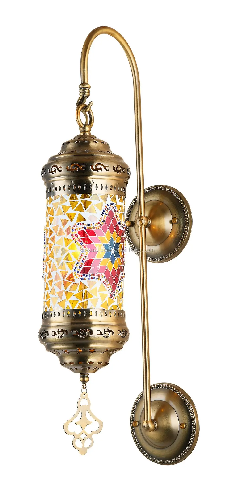 Osmanli de vidrio de mosaico lámpara de pared turco bola de cristal montado en la pared de iluminación
