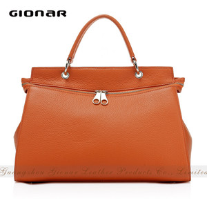 Gionar productos más vendidos de la marca naranja de alta calidad de cuero genuino bolso de <span class=keywords><strong>los</strong></span> bolsos de las mujeres - Product Image 1