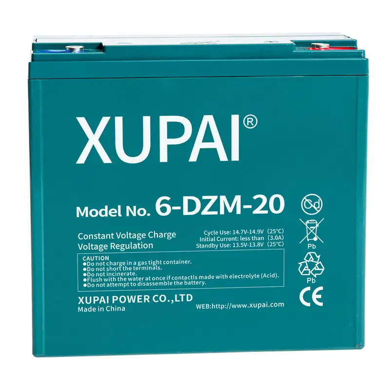 XUPAI 12V 20Ah 6-dzm-20タイプeスクーターバッテリー