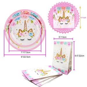 Set Decorazioni per Festa <span class=keywords><strong>di</strong></span> <span class=keywords><strong>Compleanno</strong></span> a Tema Unicorno Include Striscione Palloncini Decorazione per Torta Tagliapasta e Candeline - Product Image 4