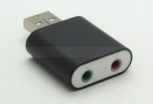 USB to 3.5mm Jack <strong>Audio</strong> Adapter <strong>External</strong> USB Stereo Sound <strong>Card</strong> with 3.5mm Headset and Microphone Jack for Windows,Mac,Linux - Product Image 5