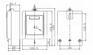 Compteur d'énergie électrique monophasé 3 fils, compteur d'énergie électrique/kilomètre-étalonneur kWh, compteur d'énergie électrique/<span class=keywords><strong>kilowatt</strong></span>-<span class=keywords><strong>heure</strong></span> - Product Image 3