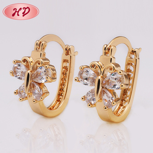 18K الذهب مطلي اللون تغيير أحدث الفتيات لطيف جوهرة أقراط - Product Image 3
