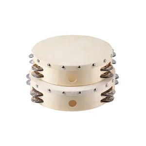 Instrumento de percusión de la música de tambor de mano de madera de tamburin