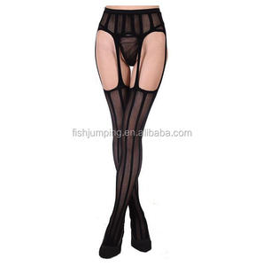 <span class=keywords><strong>Bas</strong></span> sexy de tube de soie noire de nylon bon marché de dames en stock - Product Image 4