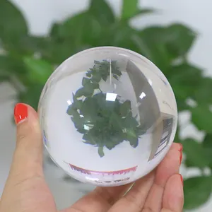 水晶透明丙烯酸接触杂耍球，丙烯酸UV球76毫米透明透明球形圆形固体丙烯酸球