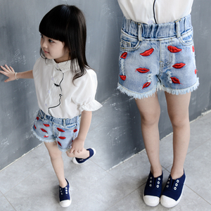 di alta qualità <span class=keywords><strong>bambina</strong></span> stampa vestiti demin <span class=keywords><strong>jeans</strong></span> <span class=keywords><strong>pantaloncini</strong></span> corti da fornitori di porcellana - Product Image 1