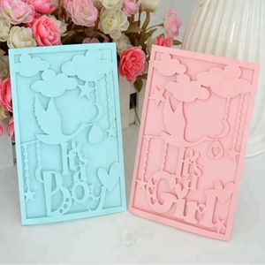 Laser Cut Boys and <strong>Girls</strong> <strong>Baby</strong> Shower Decoration Wedding Invitation <strong>Card</strong> - Product Image 5