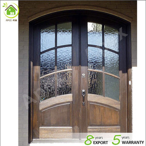Main Entrance Wood Double Gate Design Solid Exterior Entry Doors - Product Image 3