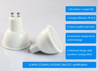 Khaosen — ampoules LED SMD, CB ErP RoHS, en aluminium + PTB Gu10, 4W 5W 6W 7W 8W 2021 K-2700K, 6500