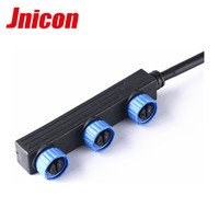 IP68 3 Pin F Jenis Sekrup Jenis 10A 300V F-Bentuk Tahan Air Outdoor Konektor