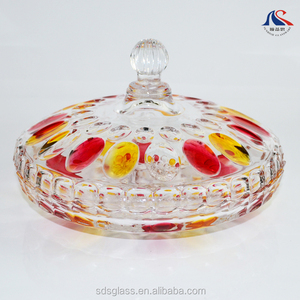 Cajas de Cristal para Dulces de Año Nuevo Chino al por Mayor, <span class=keywords><strong>Vasos</strong></span> de Colores con Cuentas, <span class=keywords><strong>Platos</strong></span> para Cena, Frutas, Sushi, Pastel, Chocolate con Tapa - Product Image 4