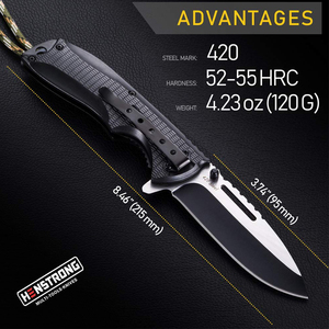 En iyi açık kamp avcılık Bushcraft EDC katlanır çakı taktik Paracord Survival katlanır bıçak