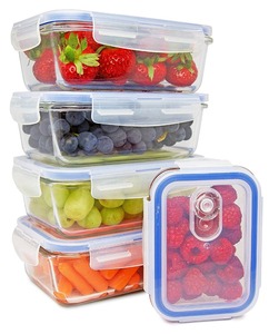 4 packs de récipients <span class=keywords><strong>en</strong></span> <span class=keywords><strong>verre</strong></span> borosilicaté pour la préparation des repas avec couvercle hermétique Boîtes à bento pour le stockage des aliments <span class=keywords><strong>au</strong></span> four à micro-ondes et <span class=keywords><strong>au</strong></span> congélateur - Product Image 3