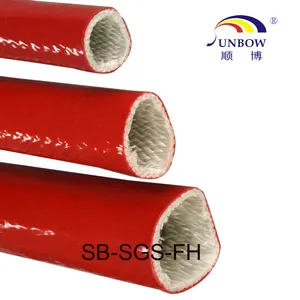 High temperature 500 degrees Thermal Hose Insulation Fiberglass Fire Sleeve