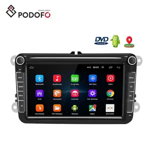 Podofo Android 8 ''2 Din Autoradio Mobil Radio Mobil Android Player GPS Wifi BT untuk VW/PASSAT/POLO/GOLF 5/6