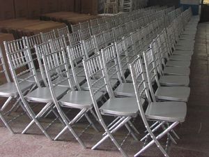 Chaises de mariage pliante en bois blanc, 4 pièces, pour fête, Banquet et salle à manger, vente en gros - Product Image 5