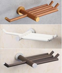 Moderno supporto per <span class=keywords><strong>carta</strong></span> <span class=keywords><strong>igienica</strong></span> montato a parete <span class=keywords><strong>in</strong></span> <span class=keywords><strong>legno</strong></span> con ripiano di stoccaggio - Product Image 3