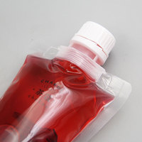 Pochette Doypack réutilisable en plastique personnalisée pour jus de fruits liquides avec bec verseur / Emballage de boisson en sachet Doypack avec bouchon verseur