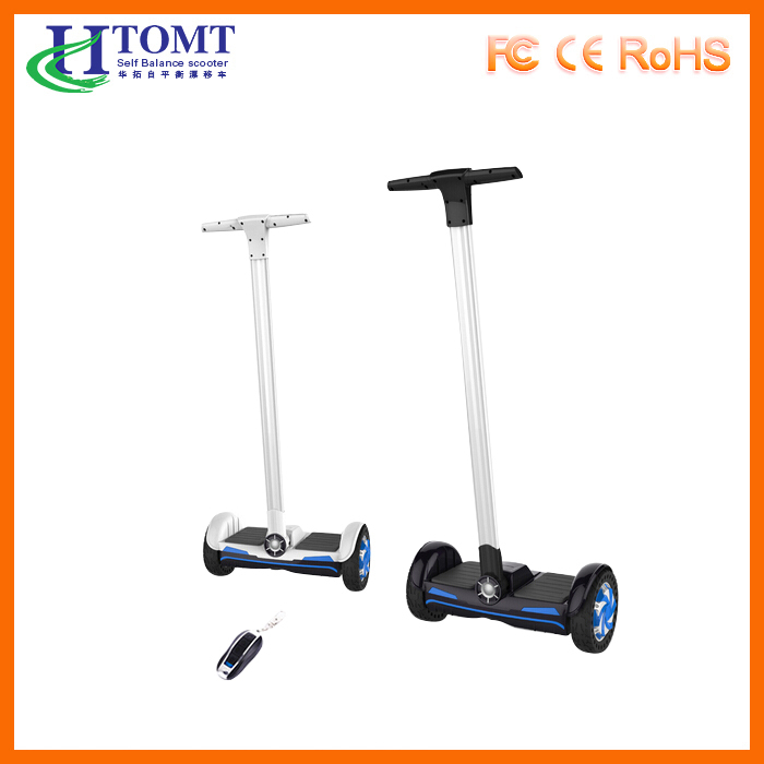 2016 HTOMT 8 " poignée l équilibré grande roue scooter hoverboard avec bluetooth à vendre