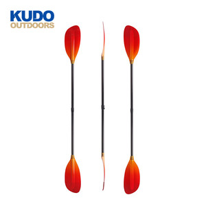KUDOOUTDOORSカスタム2ピース半透明スムースグラスファイバーブレードカーボンシャフトカヤックパドル - Product Image 3