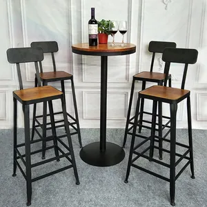 Барный стул, высокий стул с завода/стол и стул для закусок, деревянный барный стул