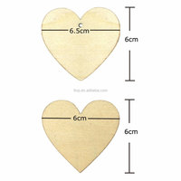 2.4 "Tranches de coeur en bois Embellissements de coeur en bois pour l'artisanat de mariage Art Making