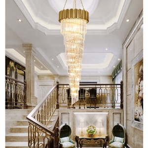 Di lusso Appesa Scala Luce Del Pendente Personalizzato Oro Lampadario di Cristallo Fantasia Casa E Hotel di Illuminazione Della Decorazione - Product Image 2