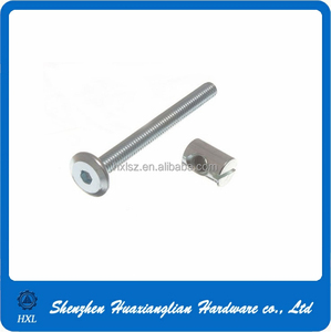 Vis de connexion pour meubles M6 à <span class=keywords><strong>tête</strong></span> <span class=keywords><strong>Allen</strong></span> <span class=keywords><strong>avec</strong></span> <span class=keywords><strong>écrou</strong></span> cylindrique, longueur 110 mm, filetage 1/4, 6 mm - Product Image 2
