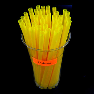 <span class=keywords><strong>Pajitas</strong></span> de Plástico Biodegradables <span class=keywords><strong>PLA</strong></span> Amarillas para Beber - Product Image 2