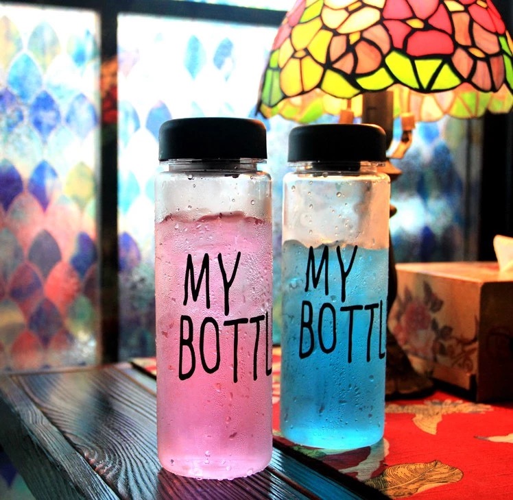 16oz Korea style my bottle glass lemonade promotional cup Glass Drinking Water Bottle