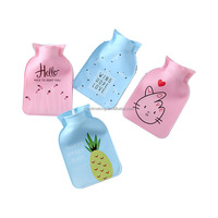 Mini sac à injection d'eau chaude, chauffe-mains, imprimé dessins animés, personnalisés, bouteille d'eau chaude, pour étudiant, hiver