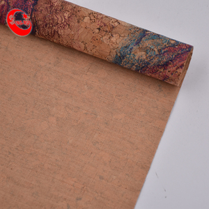<span class=keywords><strong>Portugal</strong></span> Pu tissu synthétique liège rouleau imprimé fleur personnalisé naturel liège bois cuir tissu pour sac - Product Image 2