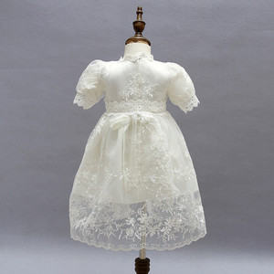 Hote vendita Chiffon Bianco Battesimale Battesimo Piccolo Bambino Vestito Per La Ragazza - Product Image 3