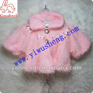 Commercio all'ingrosso a buon mercato di inverno delle ragazze del cappotto di inverno <span class=keywords><strong>rosa</strong></span> cappotti di pelliccia per i bambini delle ragazze del cappotto di inverno - Product Image 3