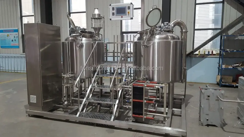 beer factory commercial mash tun 2bbl 5bbl Turnkey Beer Brewing System Stainless Steel Electric Mash Tun