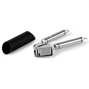 Picar el ajo y jengibre ajo prensa de <span class=keywords><strong>acero</strong></span> <span class=keywords><strong>inoxidable</strong></span> con tubo de silicona Peeler Set - Product Image 3