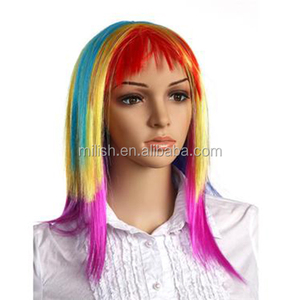 MPW-0457 Perruques de fête arc-en-ciel multicolores bon marché pour Halloween et <span class=keywords><strong>carnaval</strong></span> - Product Image 4