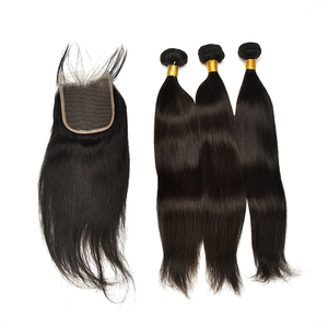 Recto barato de la trama del pelo humano de la cutícula completa virgen malayo de la trama del pelo - Product Image 2