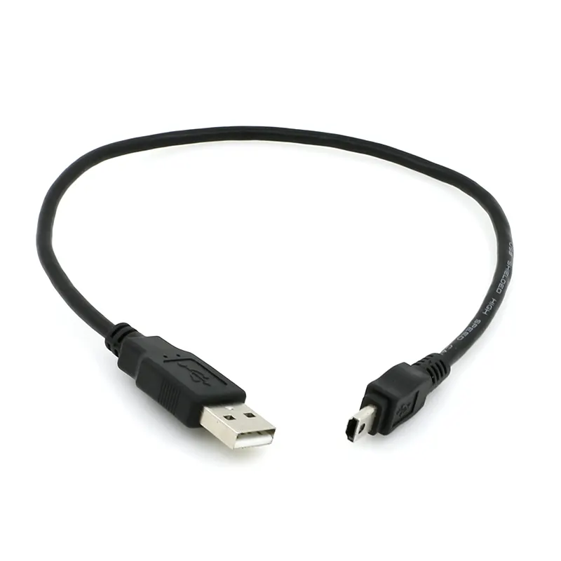 high quality quick charging dv ab 5v 1000ma 2000ma data short USB 2.0 A male to 180 degree male mini b usb cable for nokia n70