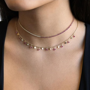 LOZRUNVE China Supplier Fashion 925 Sterling Silver Cubic Zircon <strong>Tennis</strong> <strong>Choker</strong> - Product Image 2