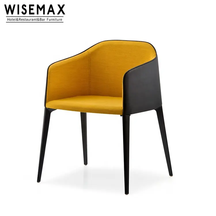 WISEMAX мебель оптом современный стиль обивка для столовой металлические ножки тканевый дизайн кресло